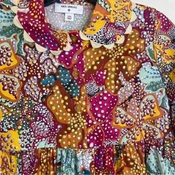 Kika Vargas x Target Anemone Floral Mini Dress Sz XXS - Picture 5 of 10